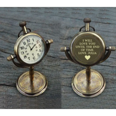 Reloj de escritorio de latón grabado ACP059
